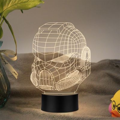 3D Illusion Antman Led Night Lamp with Warm White Color Gift for Kids & Kids Room Decor